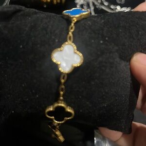 Multi color clover bracelet